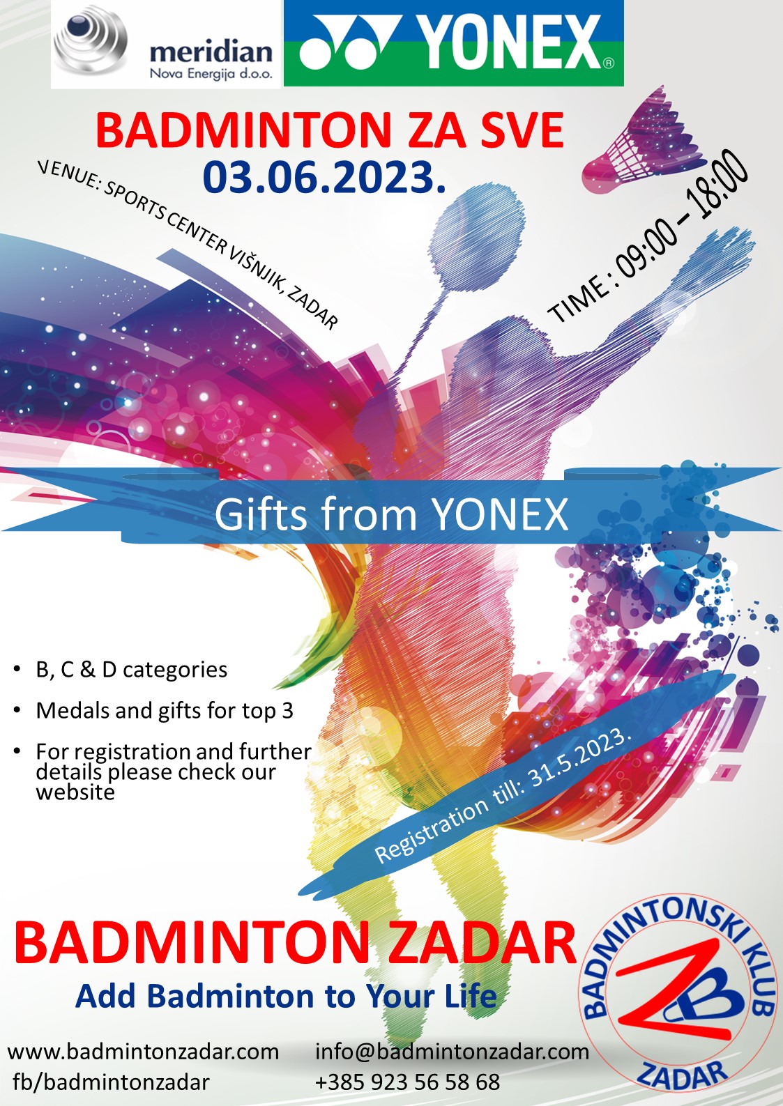 badminton za sve tournament 2023