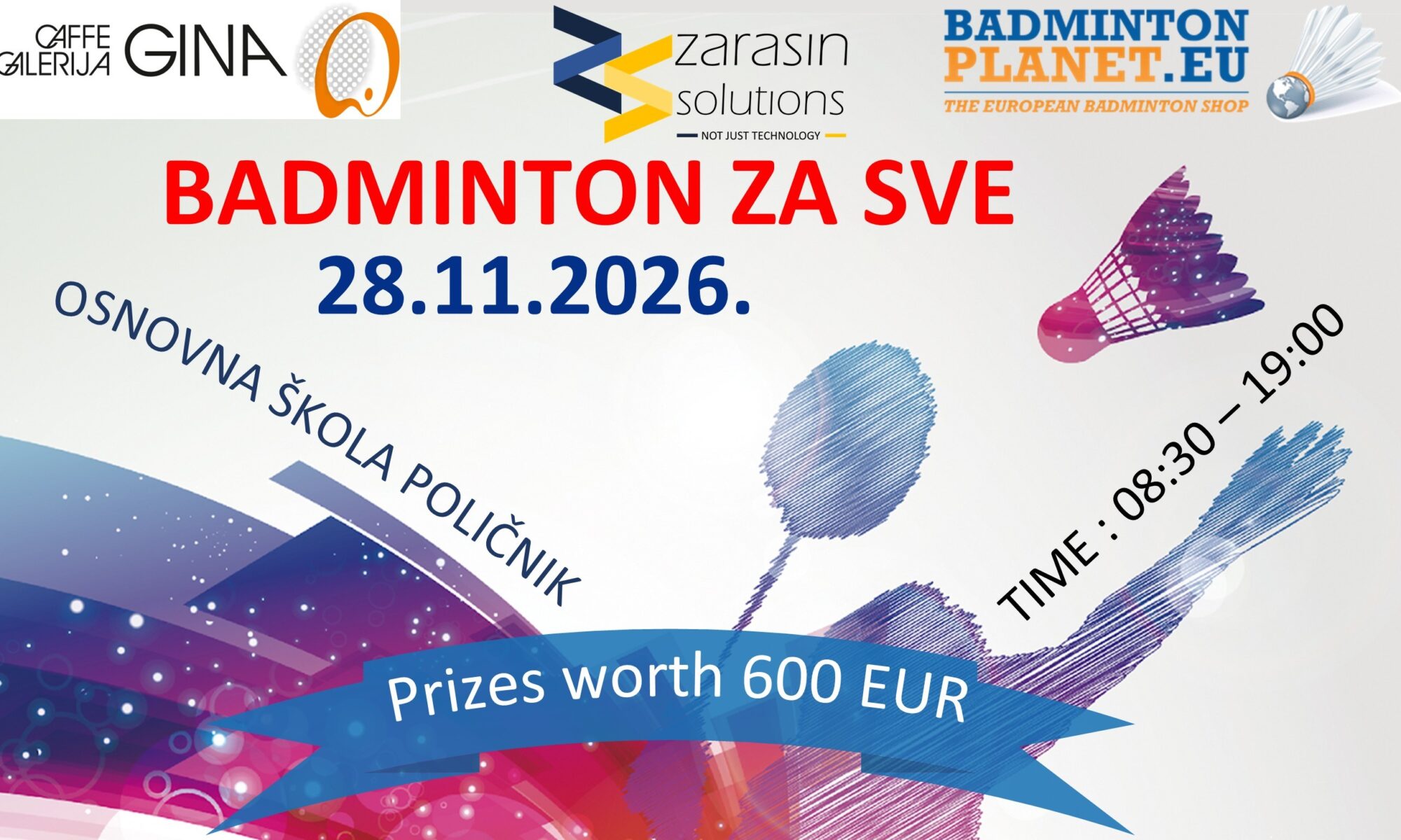 Badminton Za Sve – 28.11.2026. Badminton Za Sve – 28.11.2026.